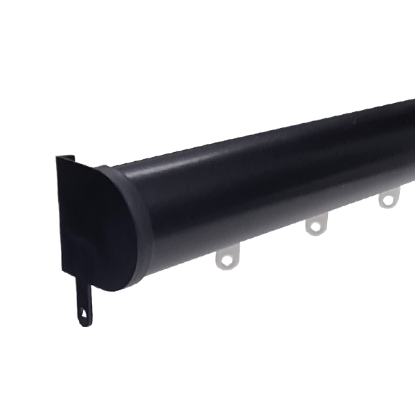 Decorative Wave Halo Carbon Black Curtain & Blind