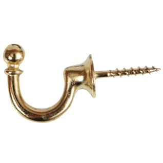 Ref.34 Metal Tieback Hook - Brass