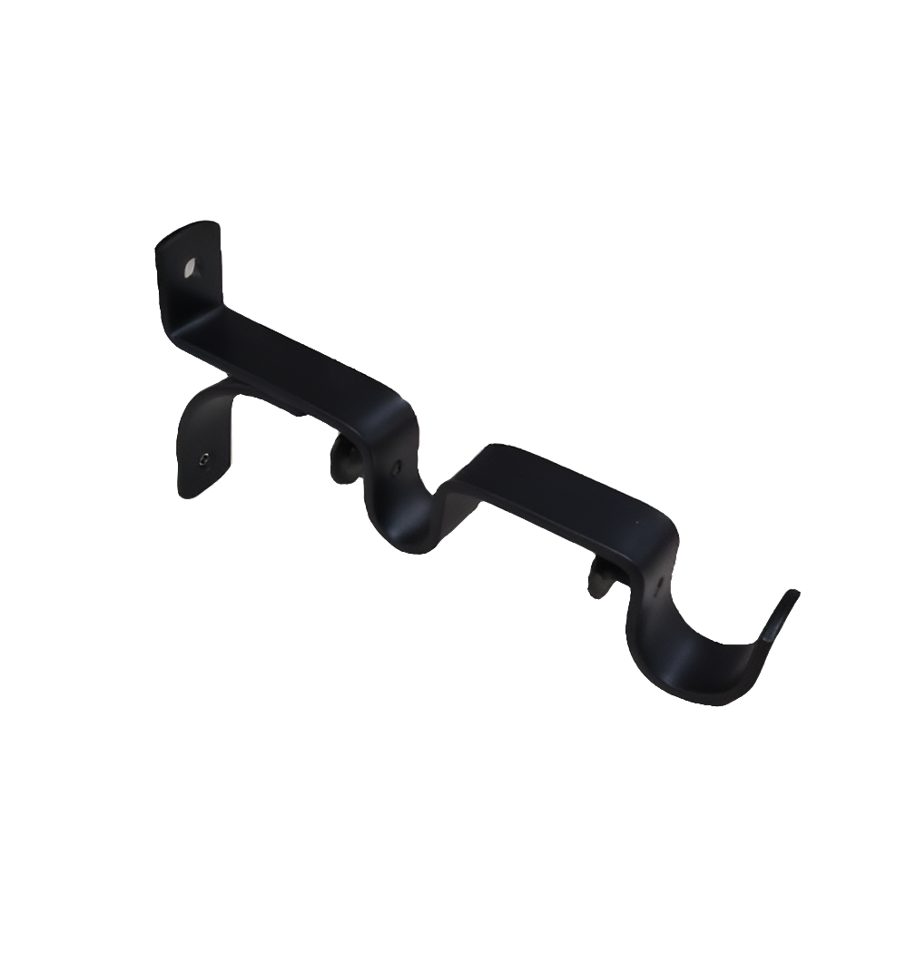 25/16mm Alpha Metal Bracket - Double - Black-1pckt x 2