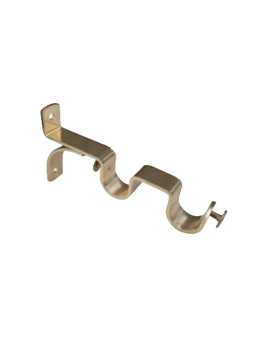 25/25mm Alpha Metal Bracket - Double - Brass