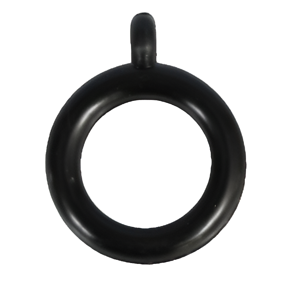 38mm PVC Rings - Black -1pkt x 10