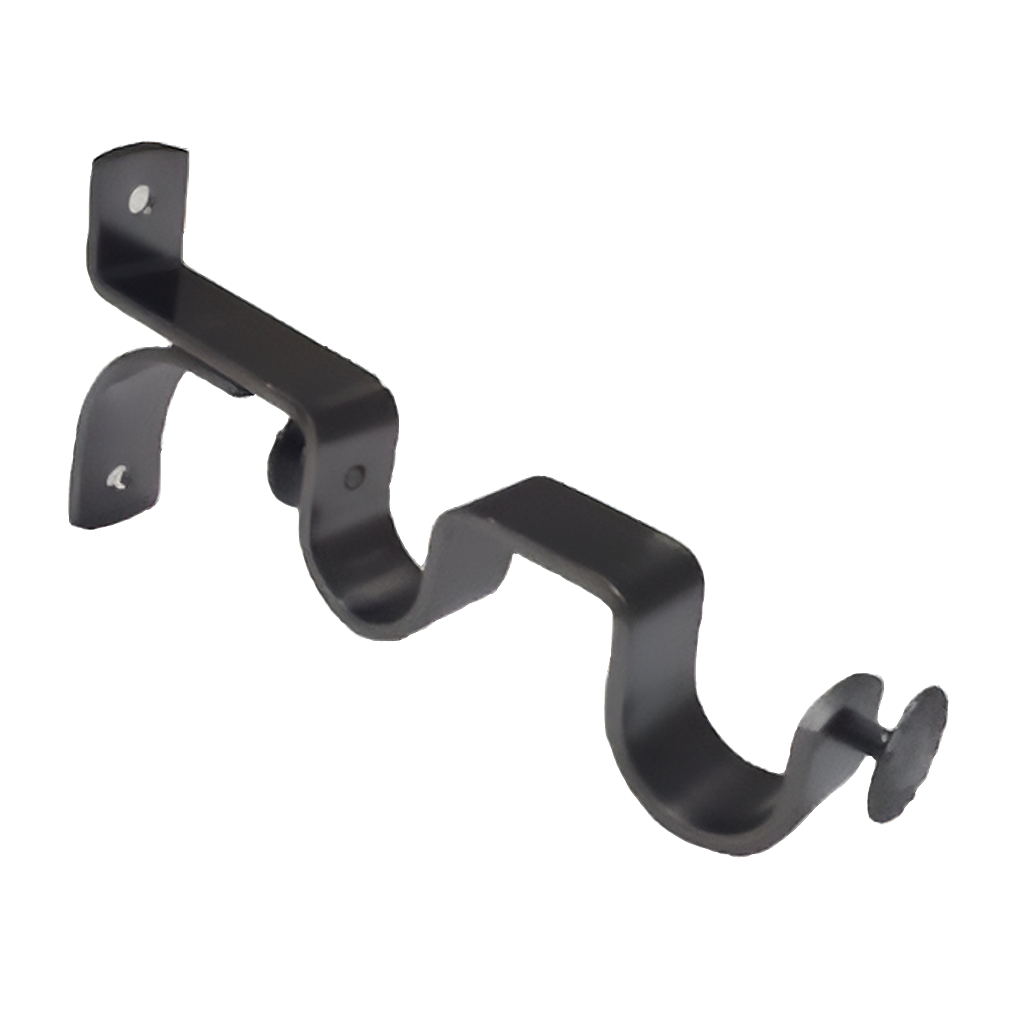 25/25mm Alpha Metal Bracket - Double - Black