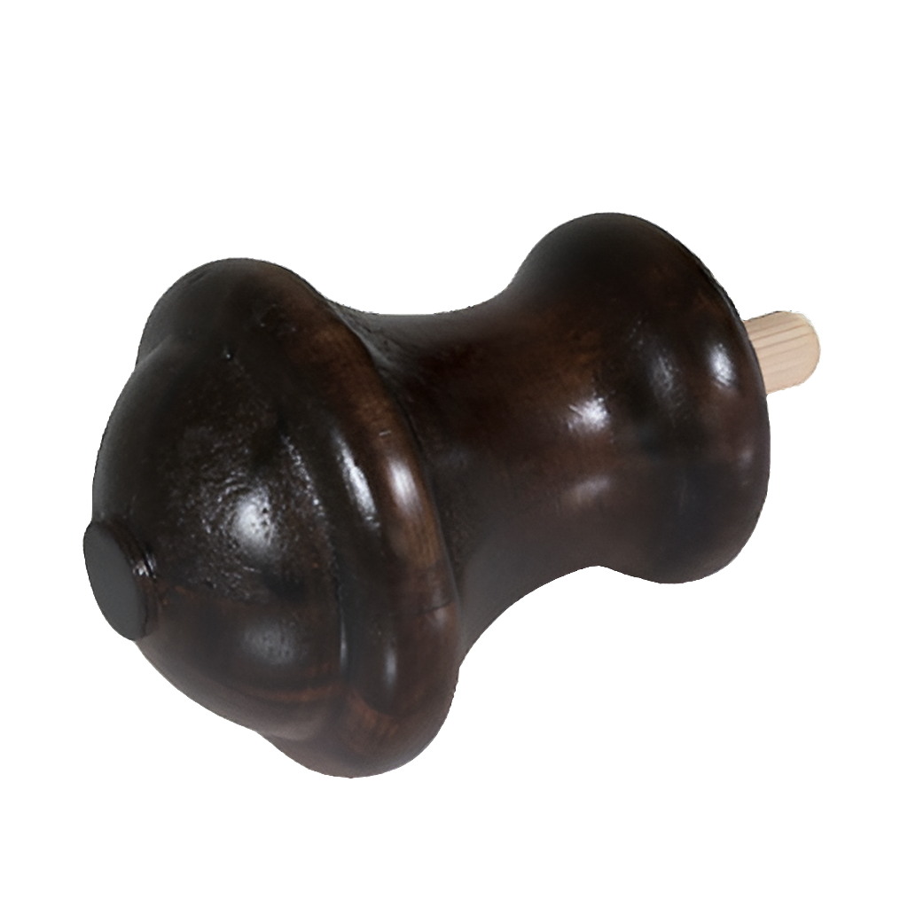 34mm Protea Finial Wooden - Mahogany