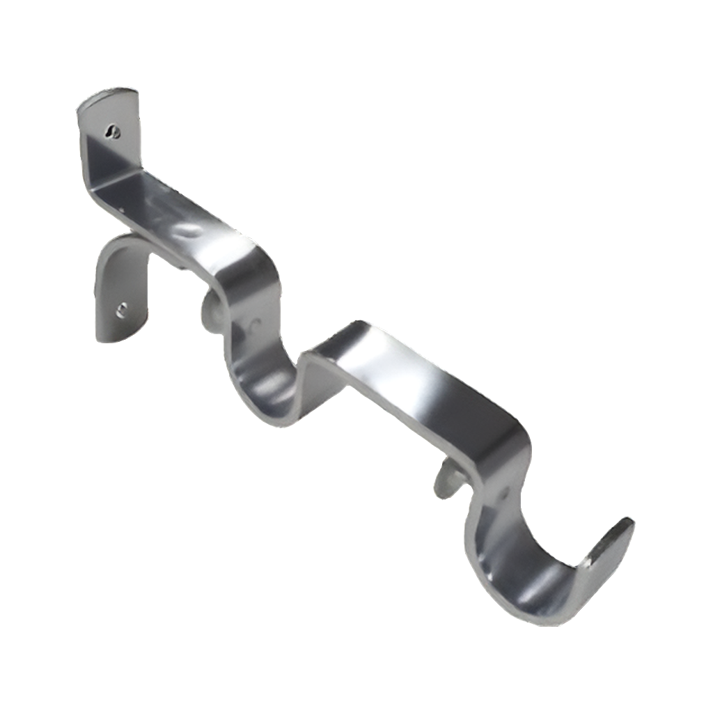 25/25mm Alpha Metal Bracket - Double - Chrome