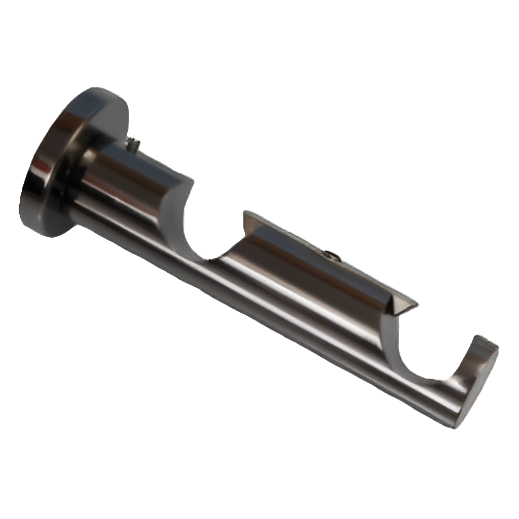 25/25mm Barrel Metal Bracket - Double - Black