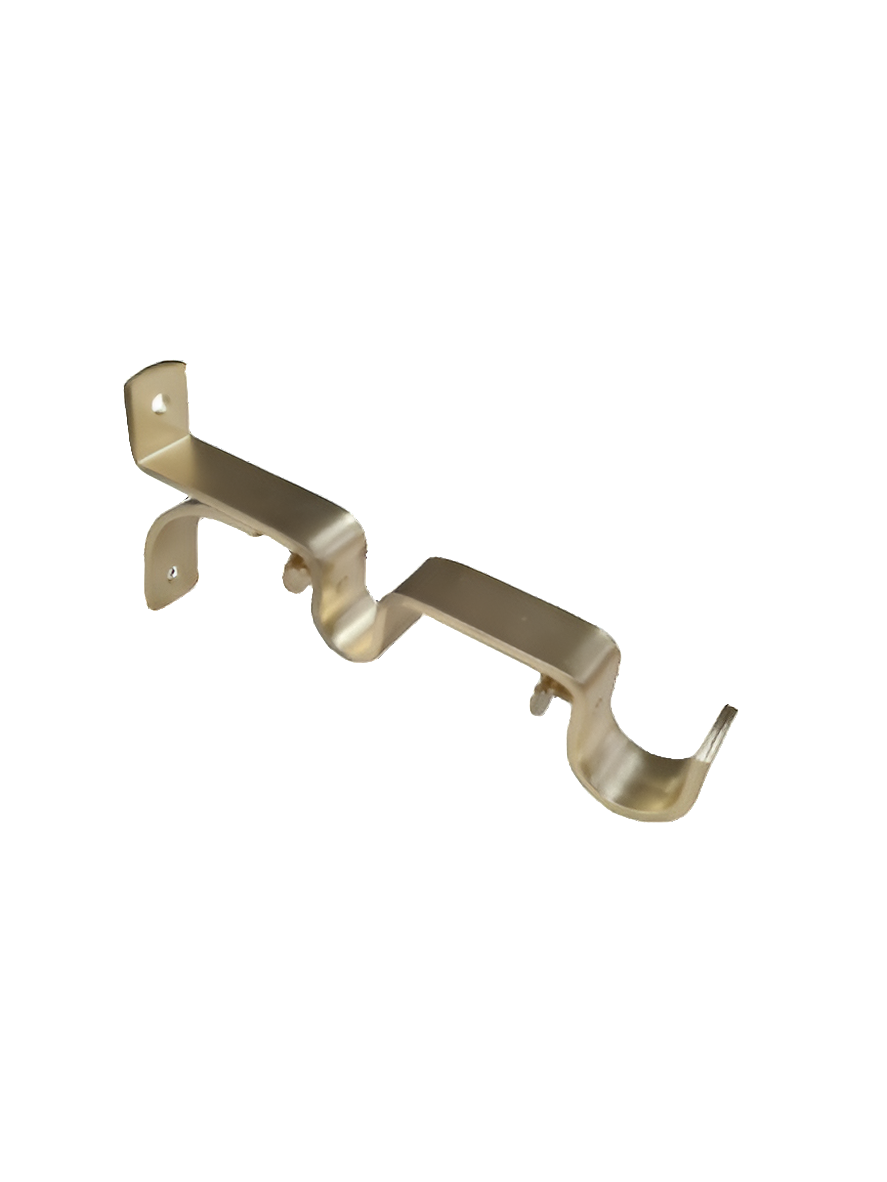 25/16mm Alpha Metal Bracket - Double - Brass-1pckt x 2