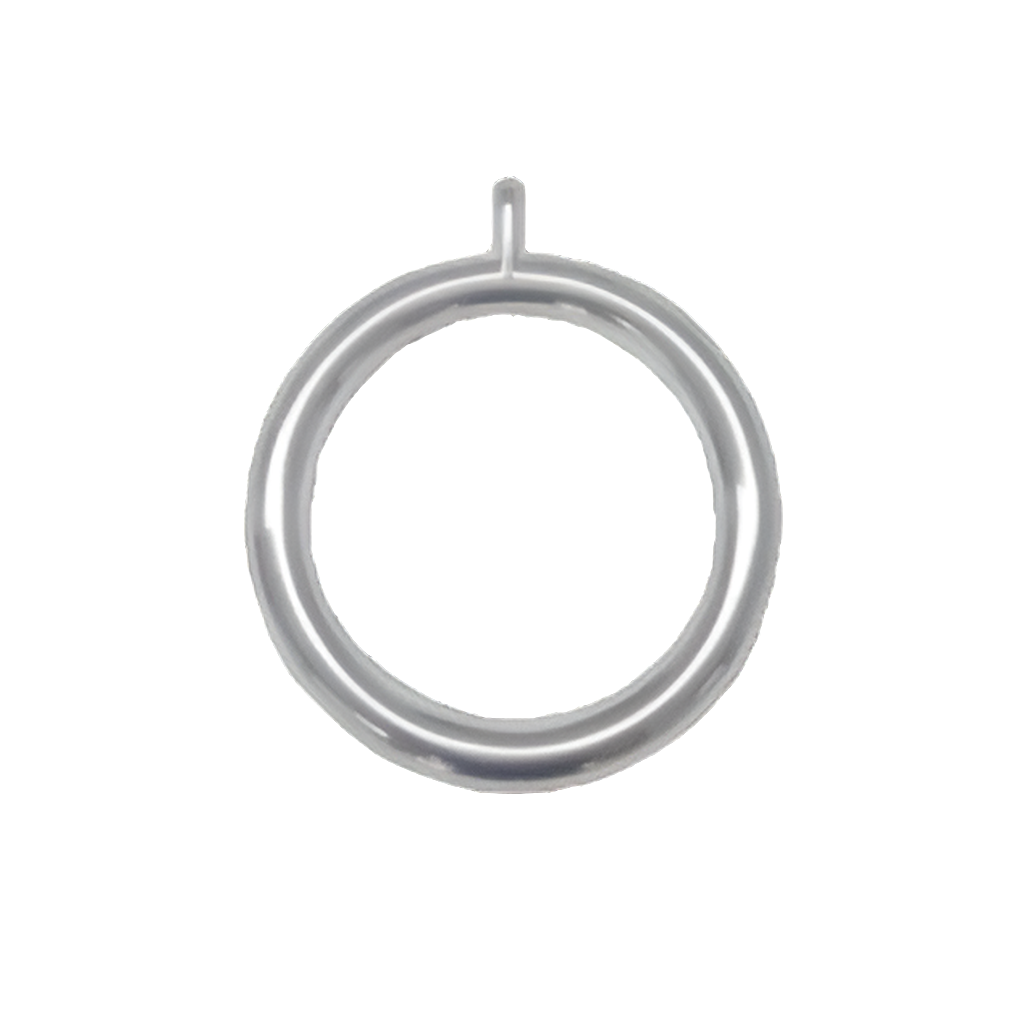 38mm PVC Rings - Chrome -1pkt x 10