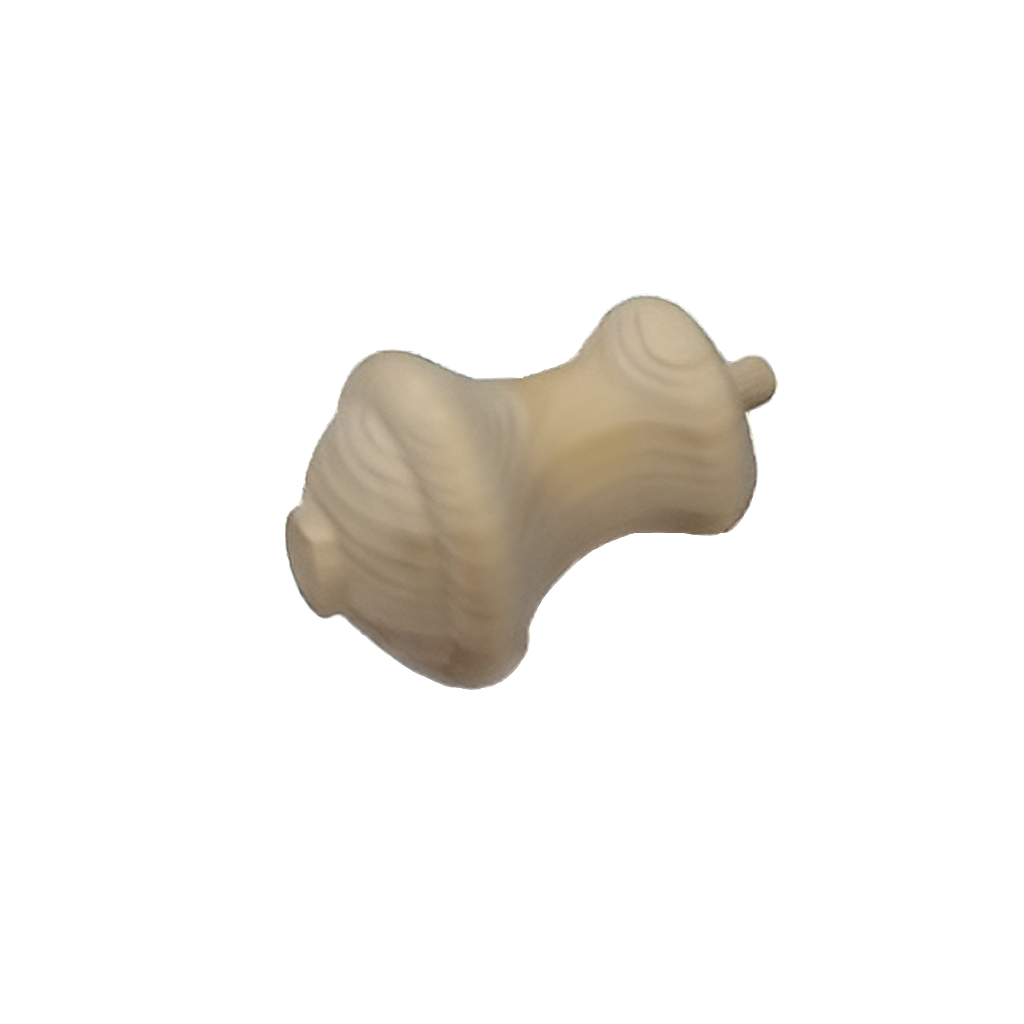 34mm Protea Finial Wooden - Natural