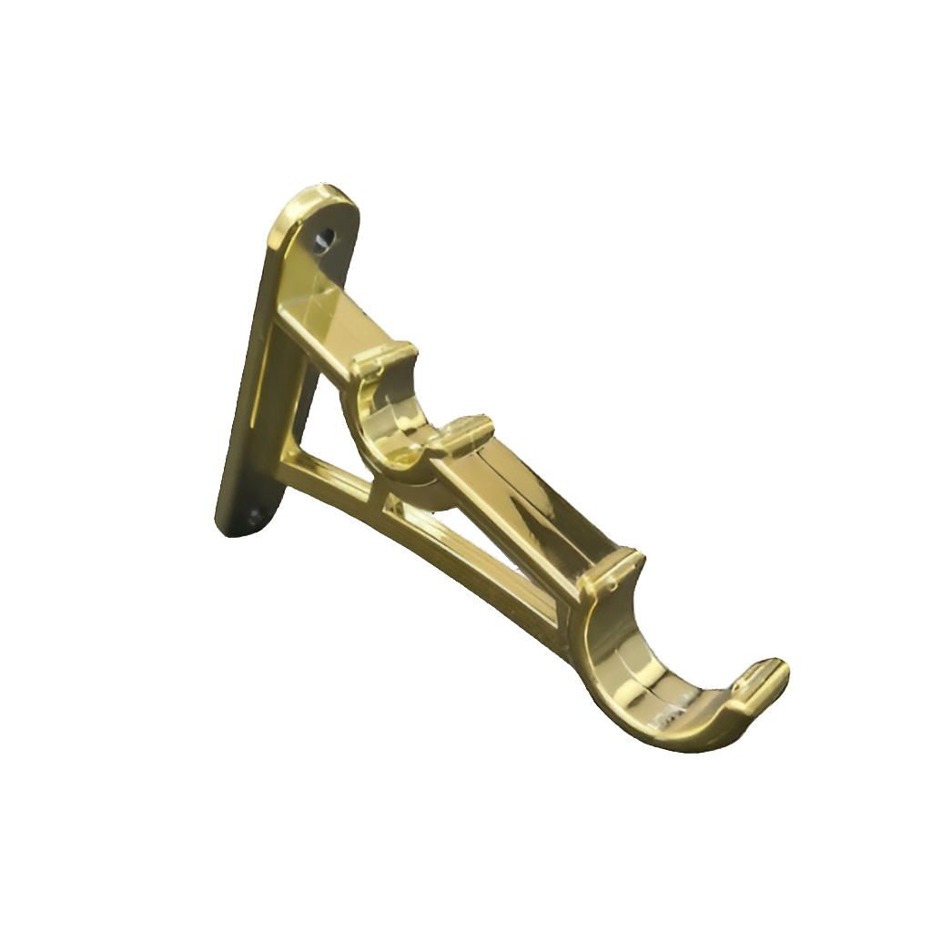 25mm Rod Brackets - PVC Omega Pairs - Brass