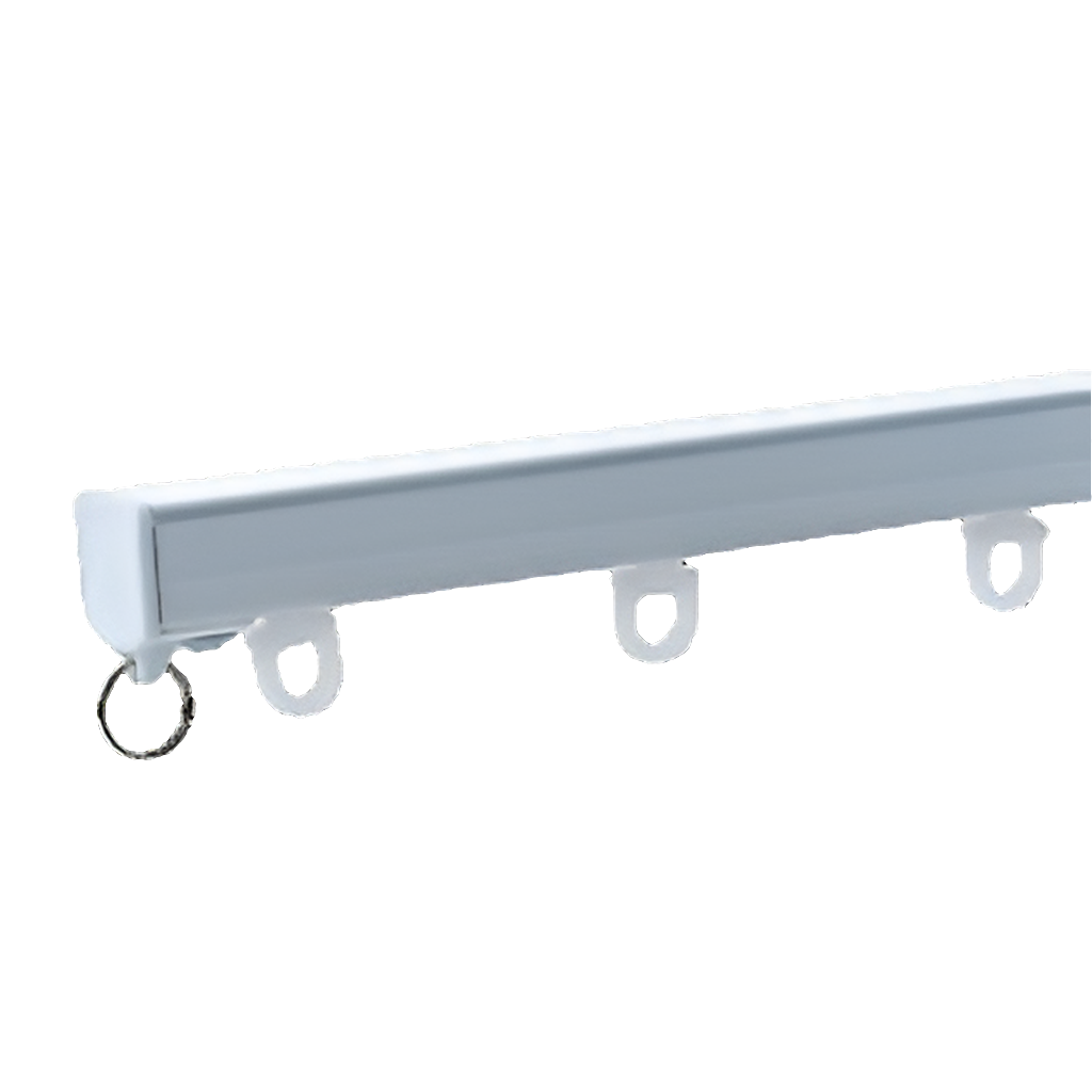 Heavy duty Caesar Wave Track – Single (With Strung Runners + Endcaps + Wall Fix Brackets)