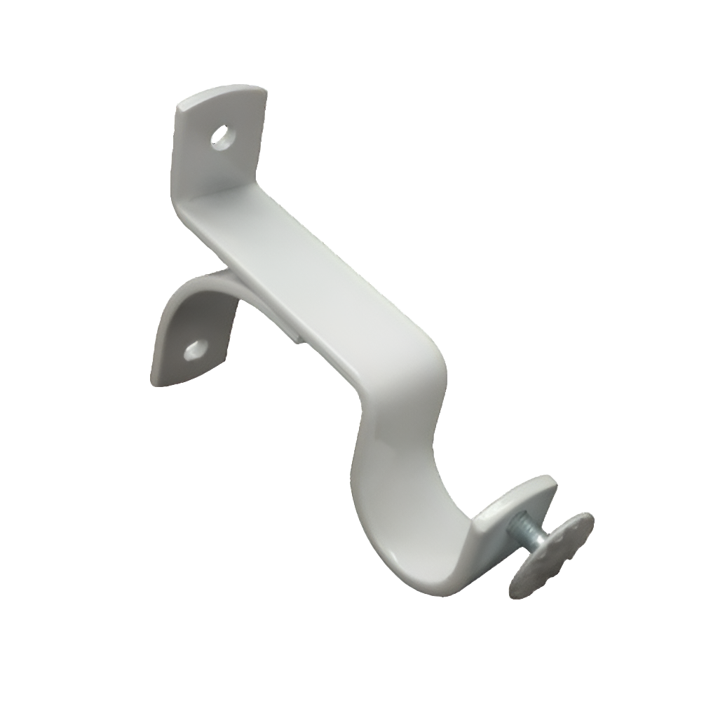 25mm Fancy Metal Bracket White - Pair