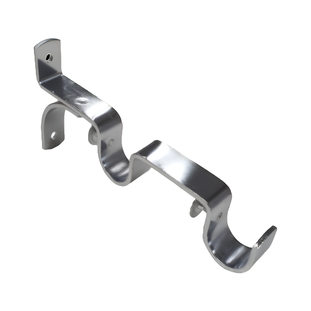 25/25mm Alpha Metal Bracket - Double - Stainless Steel