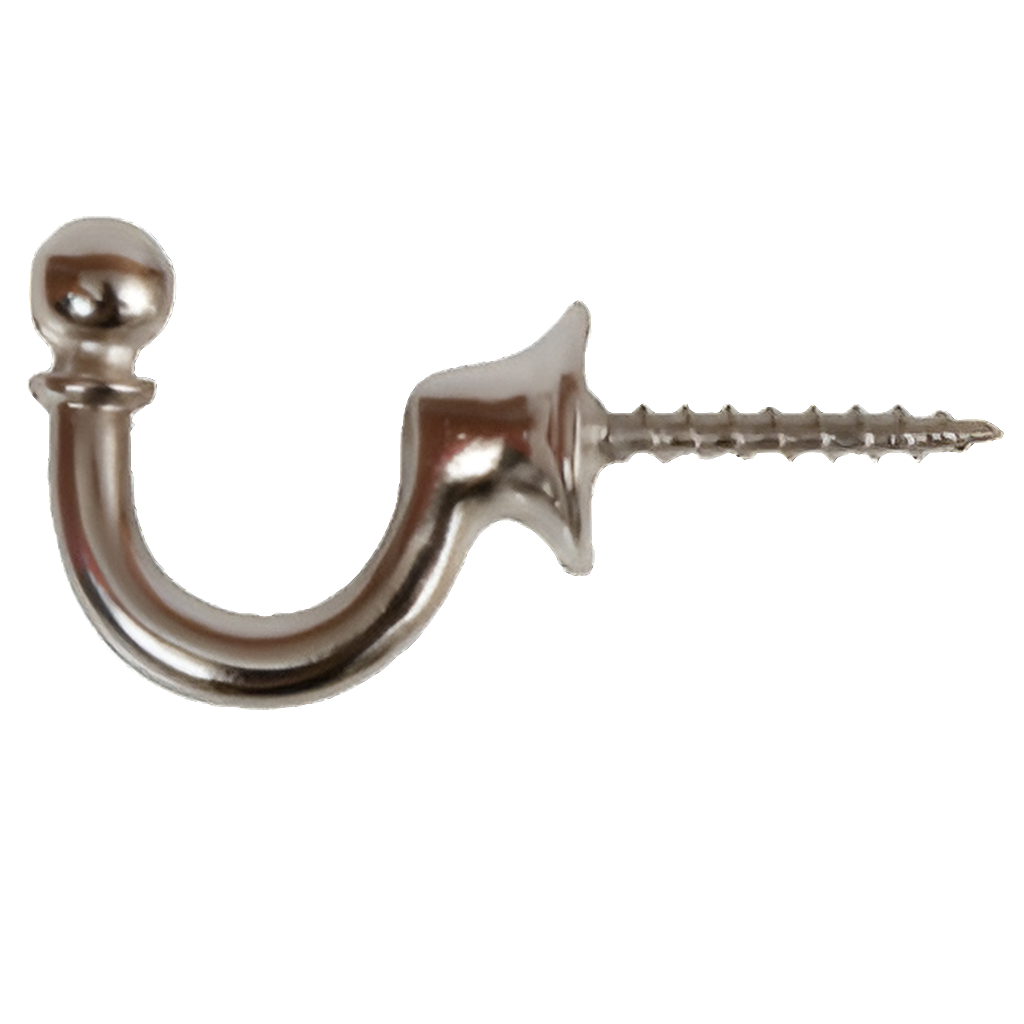 Ref.34 Metal Tieback Hook - Chrome