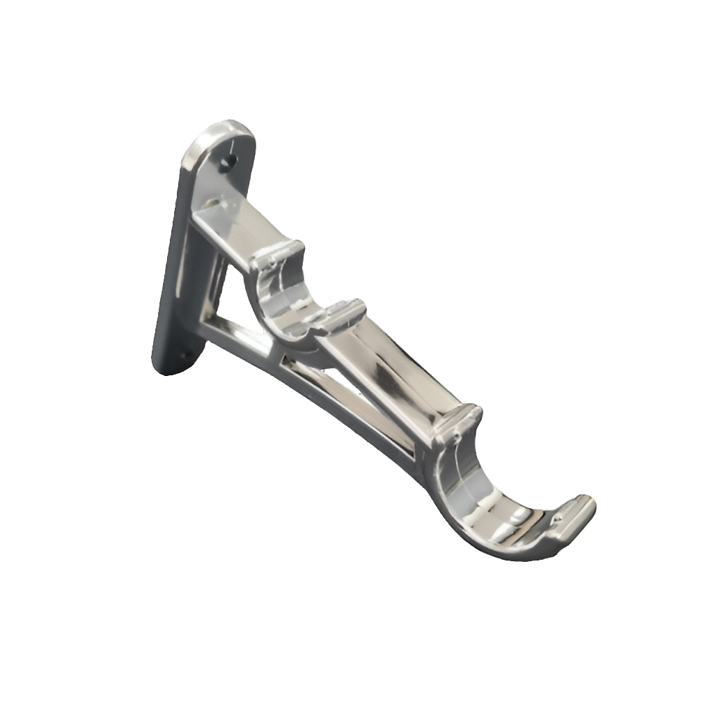 25mm Rod Brackets - PVC Omega Pairs - Chrome