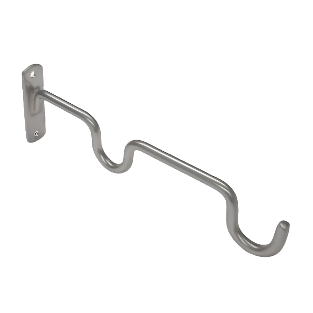 25/25mm Round Metal Bracket - Double - Stainless Steel-1pckt x 2