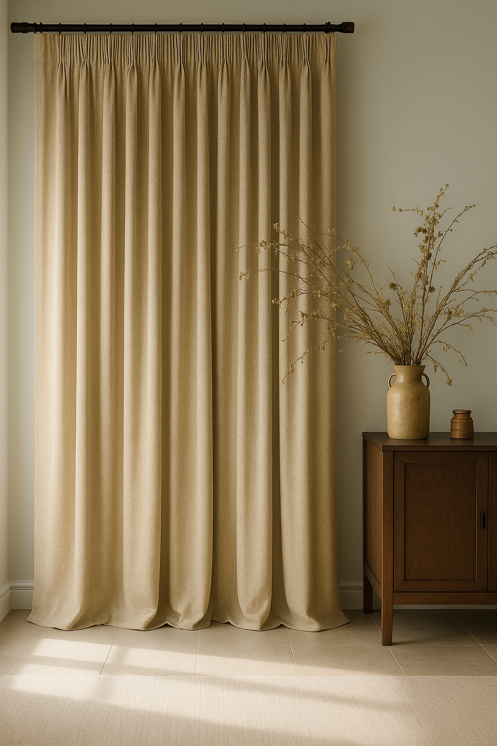Stella solid ready made curtain