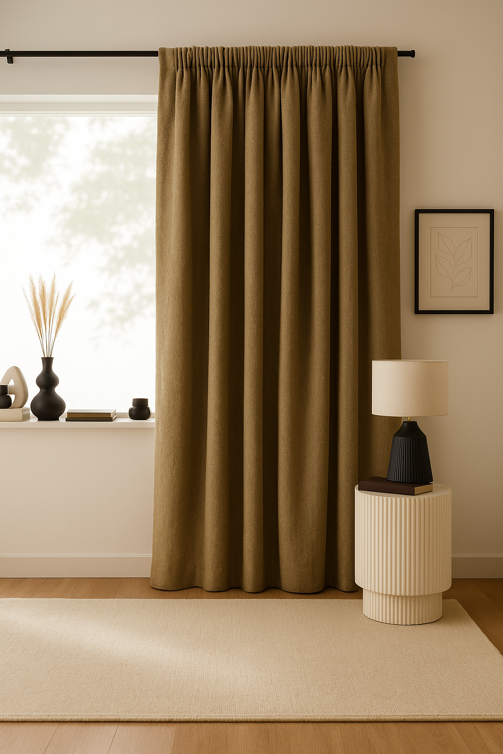 Clayton solid ready made curtain