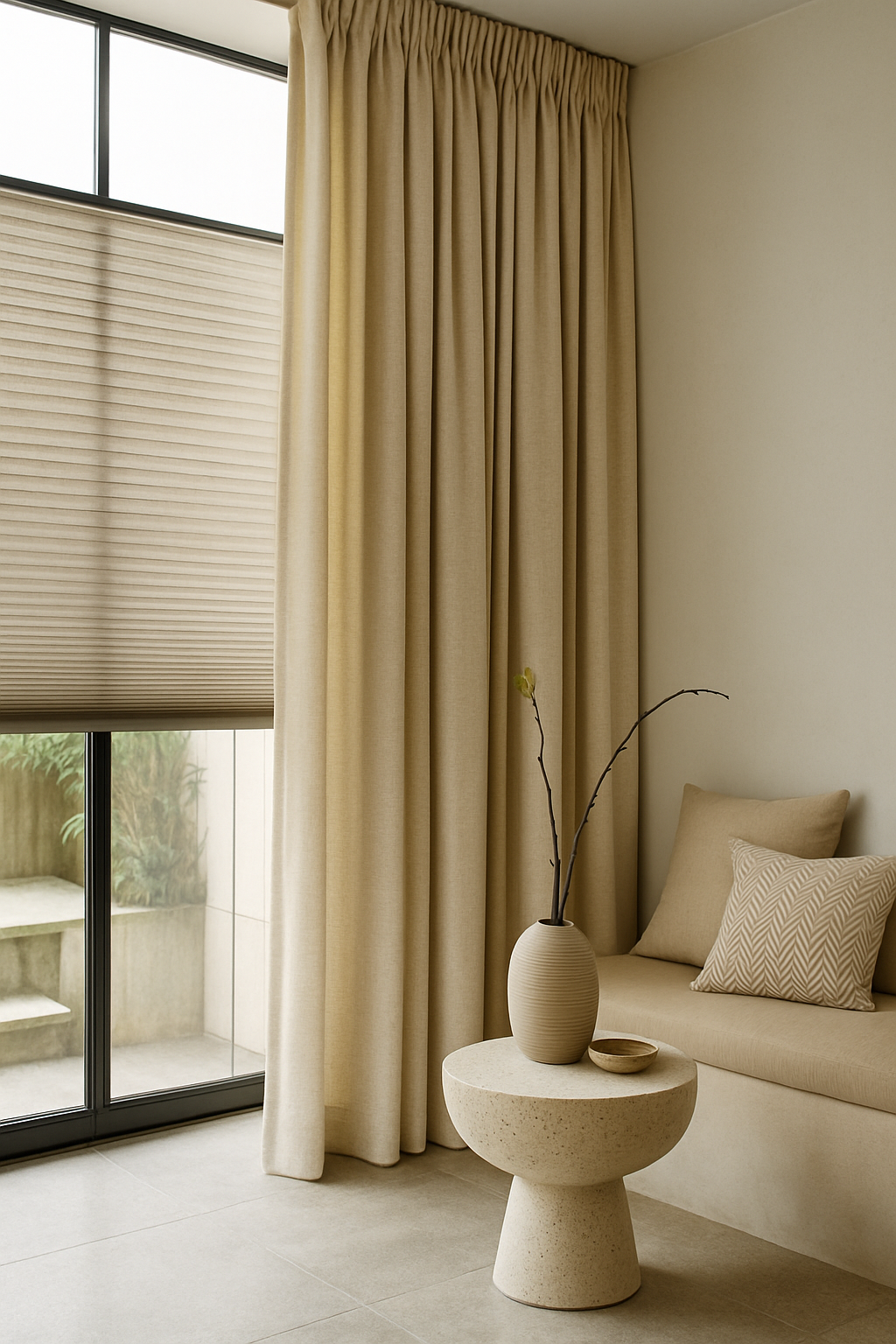 Savannah solid ready made curtain