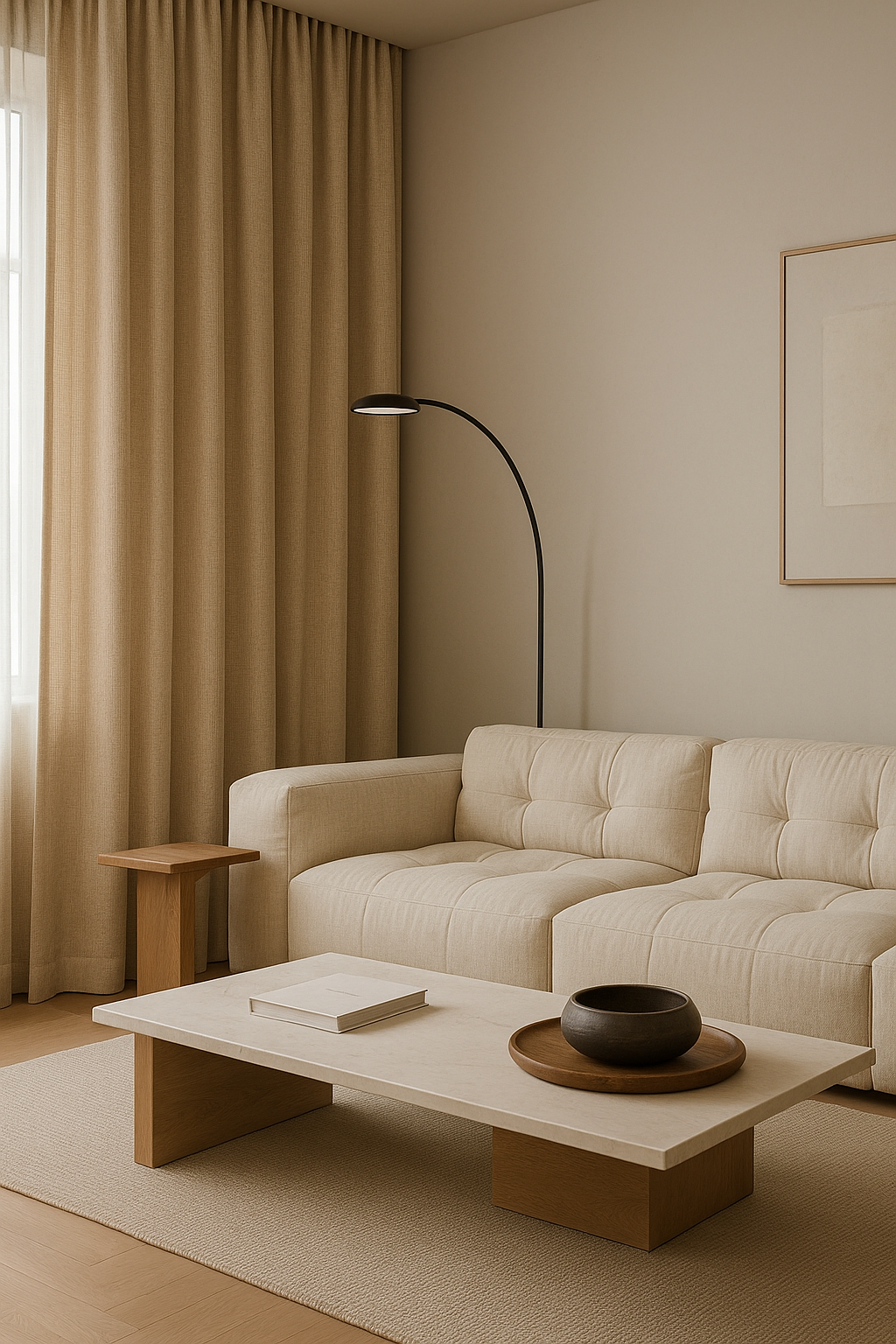 Winkle solid ready made curtain