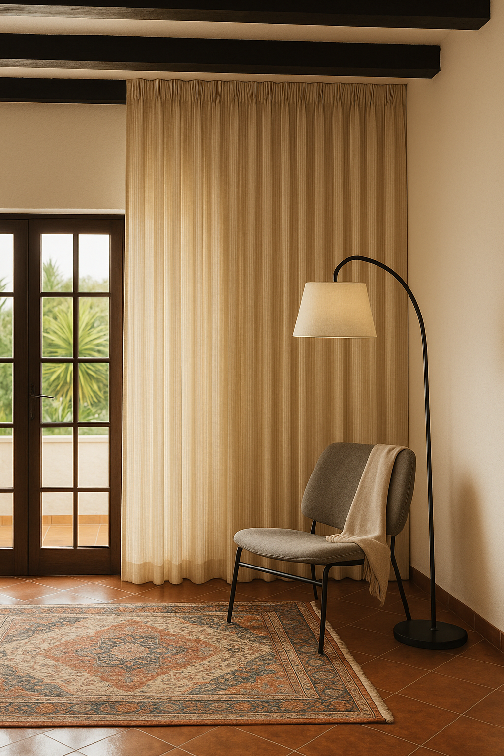 Mila sheer ready made curtain