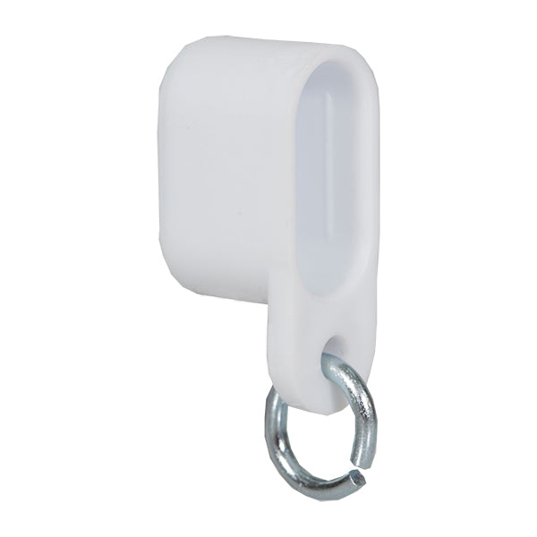 C - Track Endstop With Metal Ring - White