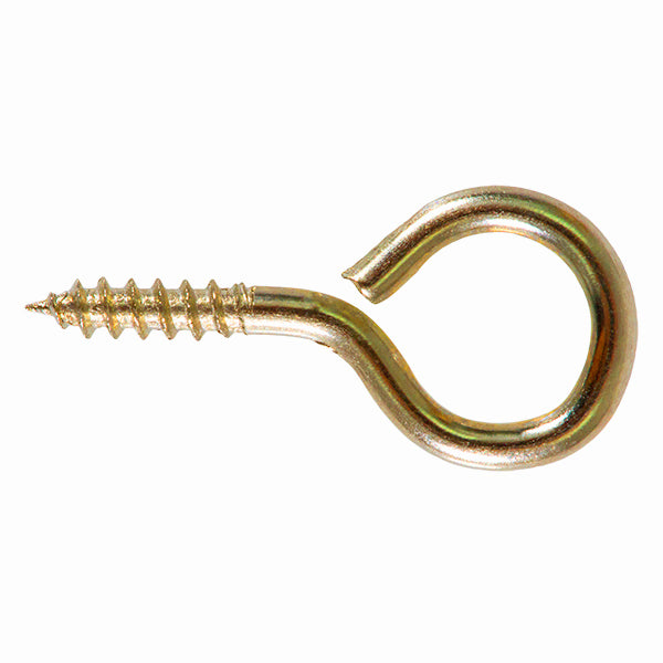 15mm Brass Screw Eyes Packet of 10