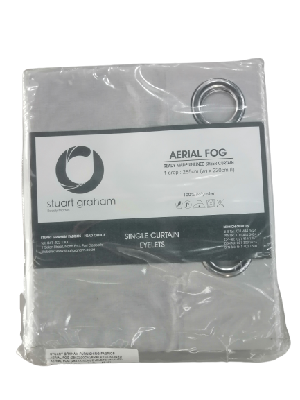 Stuart Graham Ready Made Curtains Unlined Sheer - Aerial Fog