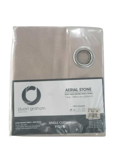 Stuart Graham Ready Made Curtains Unlined Sheer - Aerial Stone